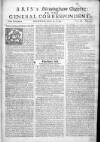 Aris's Birmingham Gazette Mon 06 Apr 1752 Page 1