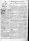 Aris's Birmingham Gazette Mon 27 Apr 1752 Page 1