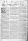 Aris's Birmingham Gazette Mon 20 Jul 1752 Page 1