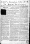 Aris's Birmingham Gazette Monday 11 December 1752 Page 1