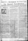 Aris's Birmingham Gazette Monday 18 December 1752 Page 1