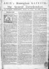 Aris's Birmingham Gazette Monday 16 April 1753 Page 1