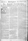 Aris's Birmingham Gazette Monday 11 June 1753 Page 1