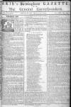 Aris's Birmingham Gazette Monday 25 March 1754 Page 1