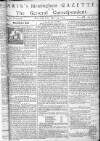 Aris's Birmingham Gazette Monday 13 May 1754 Page 1