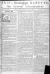 Aris's Birmingham Gazette Monday 24 February 1755 Page 1