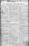 Aris's Birmingham Gazette Monday 29 March 1756 Page 1