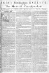 Aris's Birmingham Gazette Monday 19 July 1756 Page 1