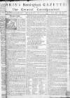 Aris's Birmingham Gazette Monday 11 July 1757 Page 1