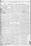 Aris's Birmingham Gazette Monday 05 September 1757 Page 1
