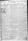 Aris's Birmingham Gazette Monday 23 January 1758 Page 1