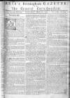 Aris's Birmingham Gazette Monday 27 March 1758 Page 1