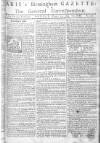 Aris's Birmingham Gazette Monday 12 March 1759 Page 1