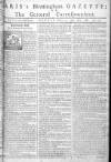 Aris's Birmingham Gazette Monday 03 March 1760 Page 1