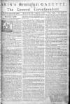 Aris's Birmingham Gazette Monday 09 June 1760 Page 1