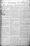 Aris's Birmingham Gazette Monday 07 July 1760 Page 1