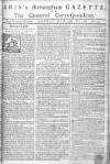 Aris's Birmingham Gazette Monday 28 July 1760 Page 1