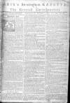 Aris's Birmingham Gazette Monday 01 September 1760 Page 1