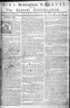 Aris's Birmingham Gazette Monday 13 October 1760 Page 1