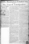 Aris's Birmingham Gazette Monday 24 November 1760 Page 1