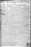 Aris's Birmingham Gazette Monday 08 December 1760 Page 1