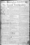 Aris's Birmingham Gazette Monday 29 December 1760 Page 1