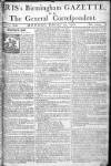 Aris's Birmingham Gazette Monday 23 February 1761 Page 1