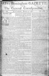 Aris's Birmingham Gazette Monday 02 March 1761 Page 1