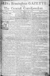Aris's Birmingham Gazette Monday 09 March 1761 Page 1
