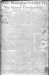 Aris's Birmingham Gazette Monday 04 May 1761 Page 1