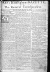 Aris's Birmingham Gazette Monday 31 August 1761 Page 1