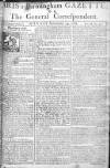 Aris's Birmingham Gazette Monday 14 September 1761 Page 1