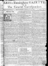 Aris's Birmingham Gazette Monday 15 February 1762 Page 1