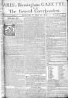 Aris's Birmingham Gazette Monday 31 May 1762 Page 1