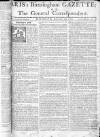 Aris's Birmingham Gazette Monday 31 January 1763 Page 1