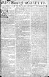Aris's Birmingham Gazette Monday 18 July 1763 Page 1