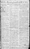 Aris's Birmingham Gazette Monday 12 November 1764 Page 1