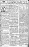 Aris's Birmingham Gazette Monday 18 March 1765 Page 1