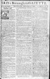 Aris's Birmingham Gazette Monday 23 September 1765 Page 1