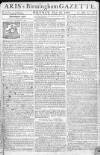 Aris's Birmingham Gazette Monday 28 July 1766 Page 1