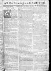 Aris's Birmingham Gazette Monday 02 March 1767 Page 1
