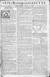 Aris's Birmingham Gazette Monday 09 March 1767 Page 1