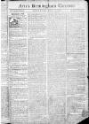 Aris's Birmingham Gazette Monday 10 August 1767 Page 1