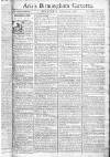 Aris's Birmingham Gazette Monday 11 January 1768 Page 1