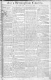 Aris's Birmingham Gazette Monday 22 February 1768 Page 1