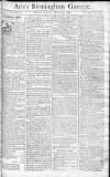Aris's Birmingham Gazette Monday 21 March 1768 Page 1