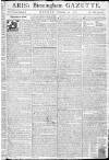 Aris's Birmingham Gazette Monday 23 November 1772 Page 1