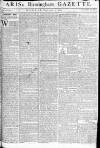 Aris's Birmingham Gazette Monday 01 December 1777 Page 1