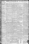 Aris's Birmingham Gazette Monday 30 November 1789 Page 1