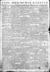 Aris's Birmingham Gazette Monday 09 January 1792 Page 1